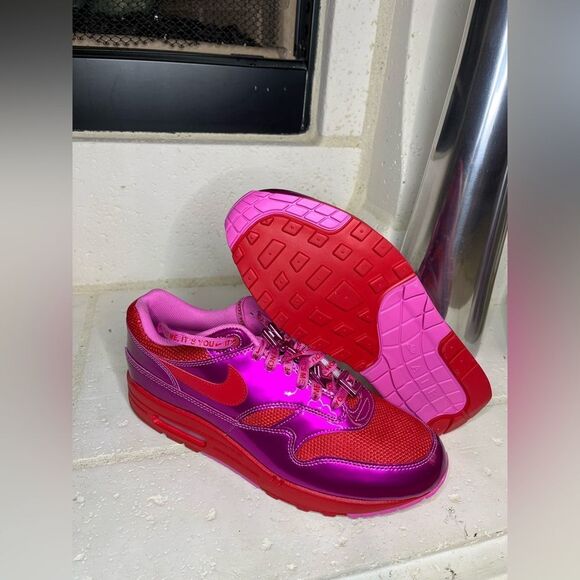 Nike Air Max 1 Premium Valentine’s Day Pack Playful Pink HV2301 Sz 11 - Picture 5 of 7